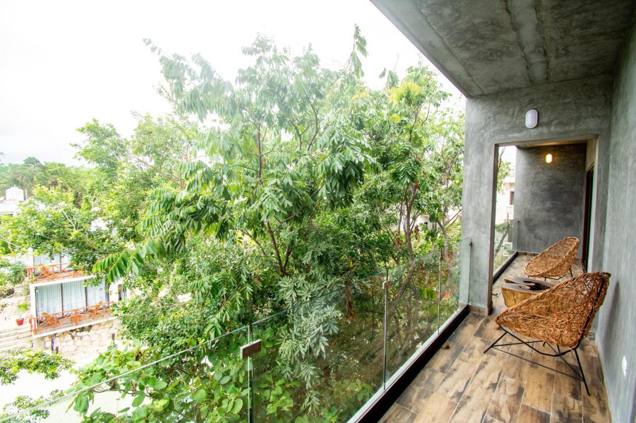 Hotel Casa Tortuga Tulum - Cenotes Park Inclusive 외부 사진 View from the balcony of the house